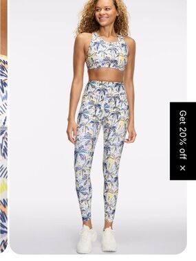Peloton Multi-Color Tropical Print High-Rise Leggings | Size XL